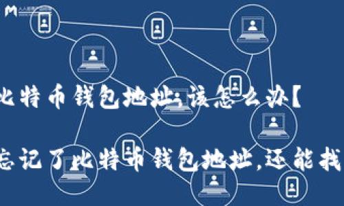 忘记比特币钱包地址，该怎么办？

如果忘记了比特币钱包地址，还能找回吗？